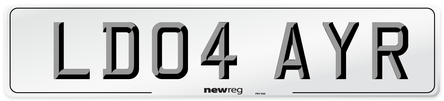 LD04 AYR Number Plate from New Reg